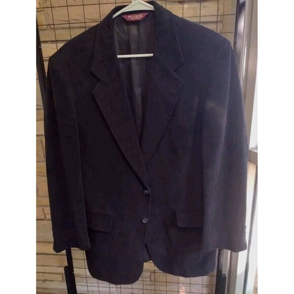 Jos A Bank CORDUROY Men's 42 Corduroy Blazer Sport Coat Jacket Black 2 Button - Picture 1 of 9